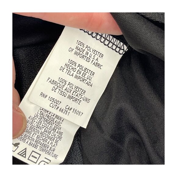 Marina Swirl Mesh Blouse Women's Medium Red Black Sequin Long Sleeve Cropped Top - Picture 8 of 8